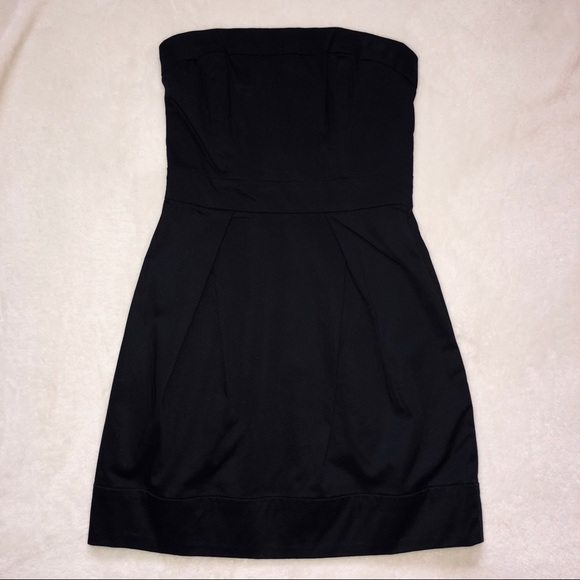 French Connection Black Strapless Dress 